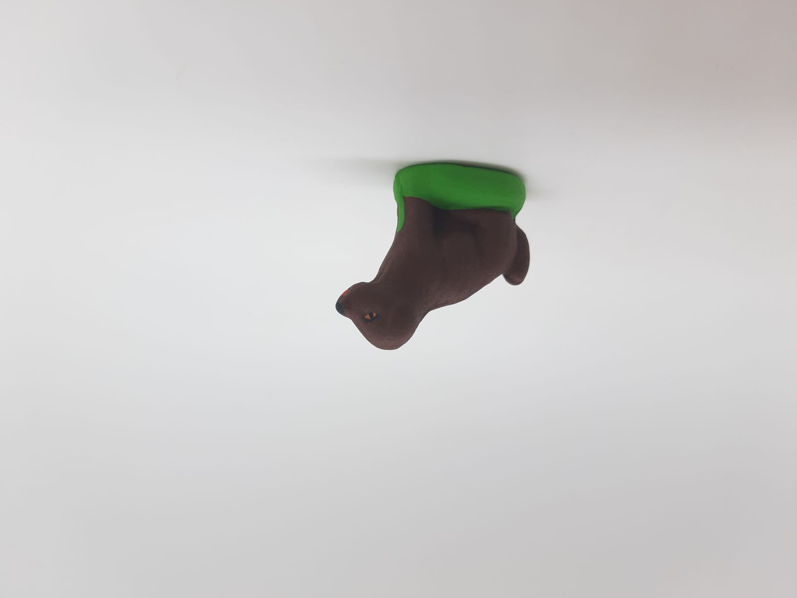 Chien assis - Marron